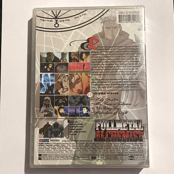 NEW Fullmetal Alchemist Volume 11 Becoming The Stone DVD - Picture 2 of 3